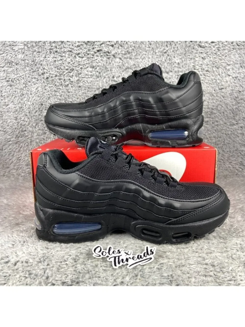 Nike Air Max 95 Big Bubble GS Size 7Y Black Anthracite II4130-001